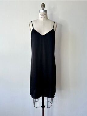 Vintage Diane von Furstenberg Black Silk Slip dress
